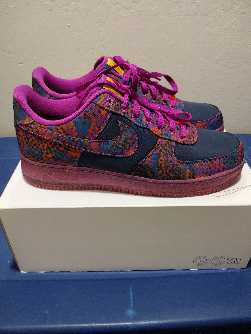 Nike Air Force 1 with Lavender and Multicolor Pattern